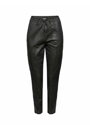 Leather trousers - black