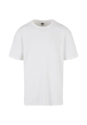 Hvid kortærmet t-shirt lavet af tekstureret bomuld. Har rund hals og lige-snittet søm. Minimalistisk design uden synlige logoer.