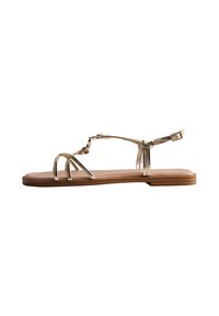 MULTI STRAP FLAT - Sandalen - gold