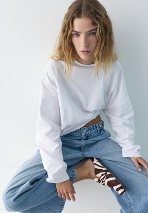 PULL&BEAR Ciabattine - brown white