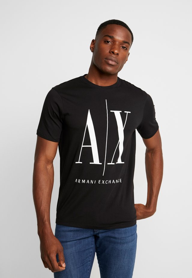 T-shirt con stampa - black