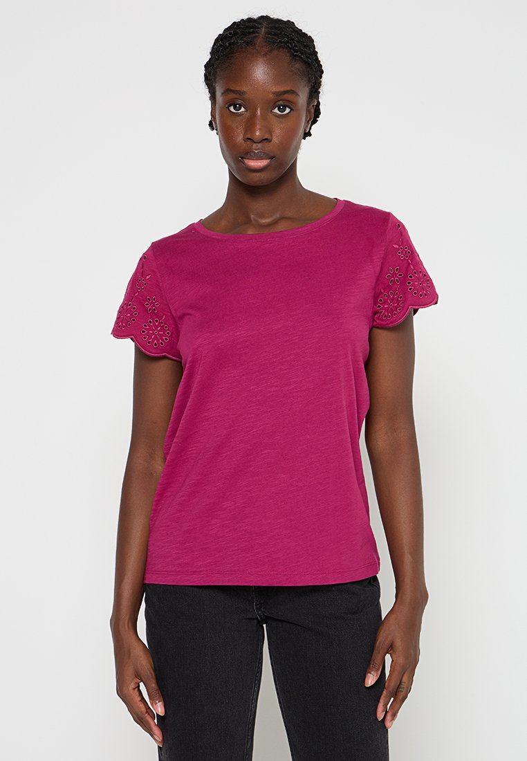 Esprit T-shirt basic donkerroze