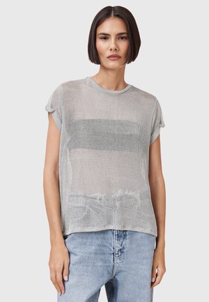 THEA SPARKLE TOP - Top - "metallic silver"