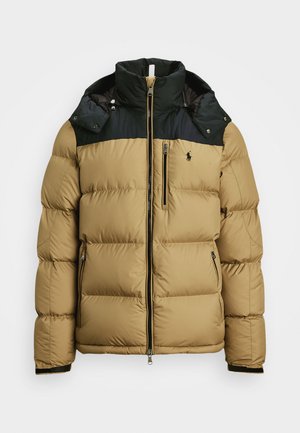 Polo Ralph Lauren THE GORHAM COLOR BLOCKED DOWN JACKET - Doudoune - desert khaki/black