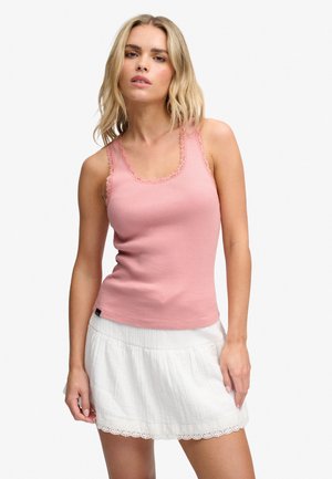 Superdry & Co, SUPERDRY VINTAGE LACE TRIM VEST.. - Top - lilas pink