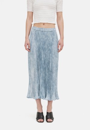 PETAL MIDI PLEAT SKRT - Plisovaná sukně - blue