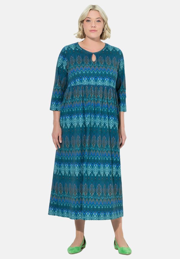 IKAT-INSPIRED EMPIRE A-LINE POCKET  - Jerseykleid - marine