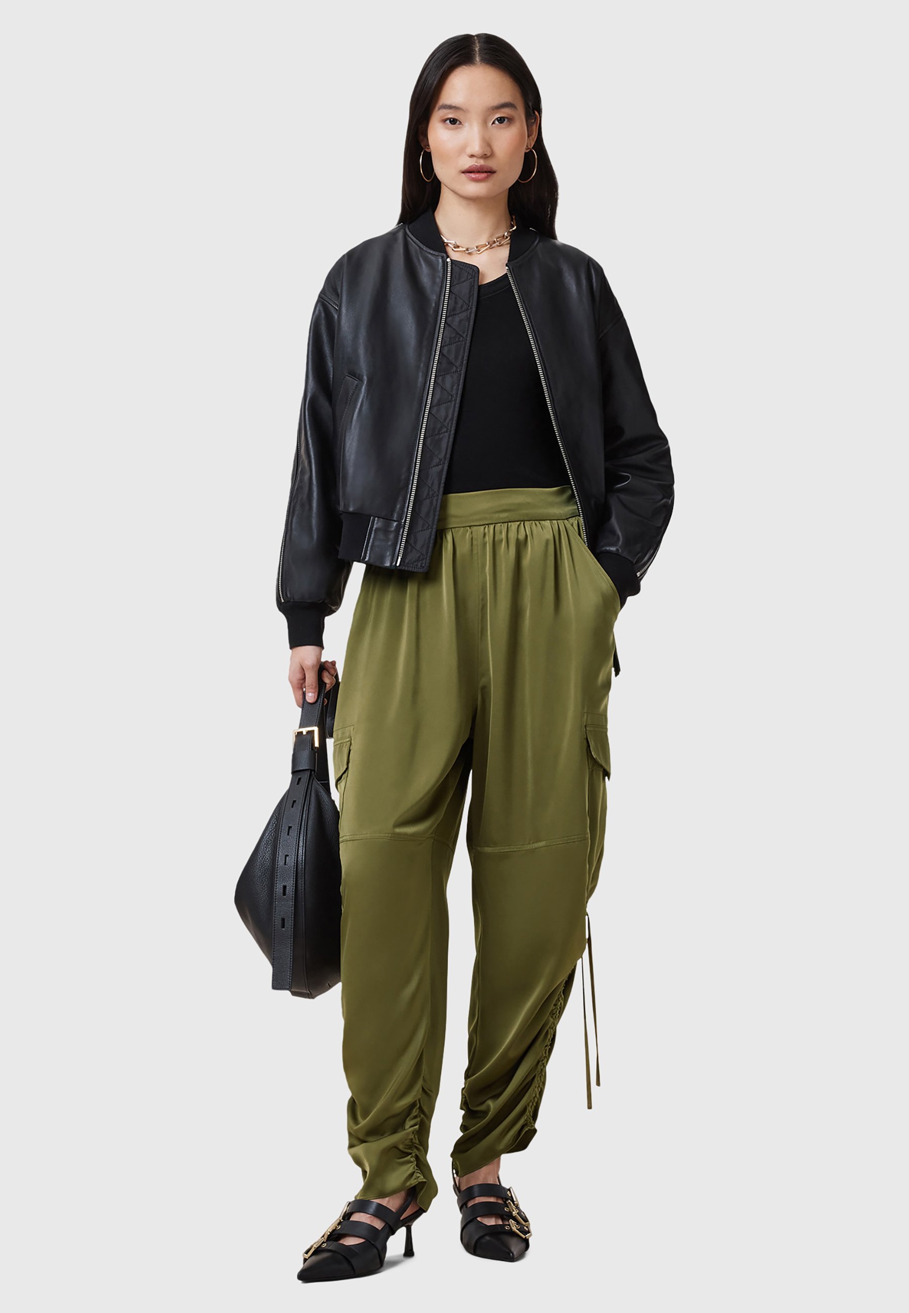 AllSaints KAYE - Cargo trousers - green - Zalando