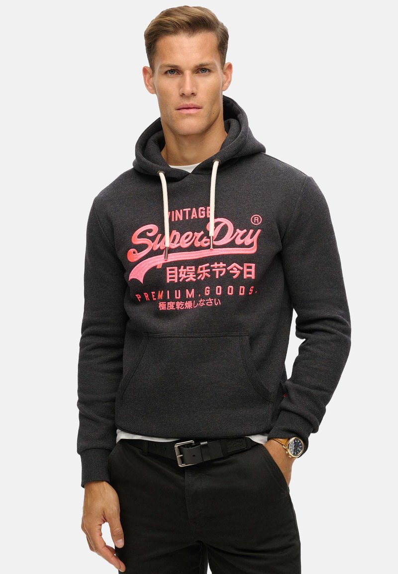 Superdry & Co Felpa con cappuccio - schwarz