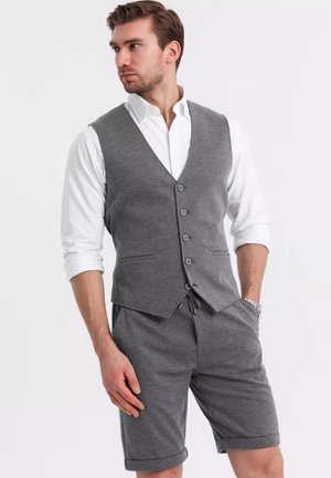 SET OF SUIT WAISTCOAT AND SHORTS - Waistcoat - dark grey