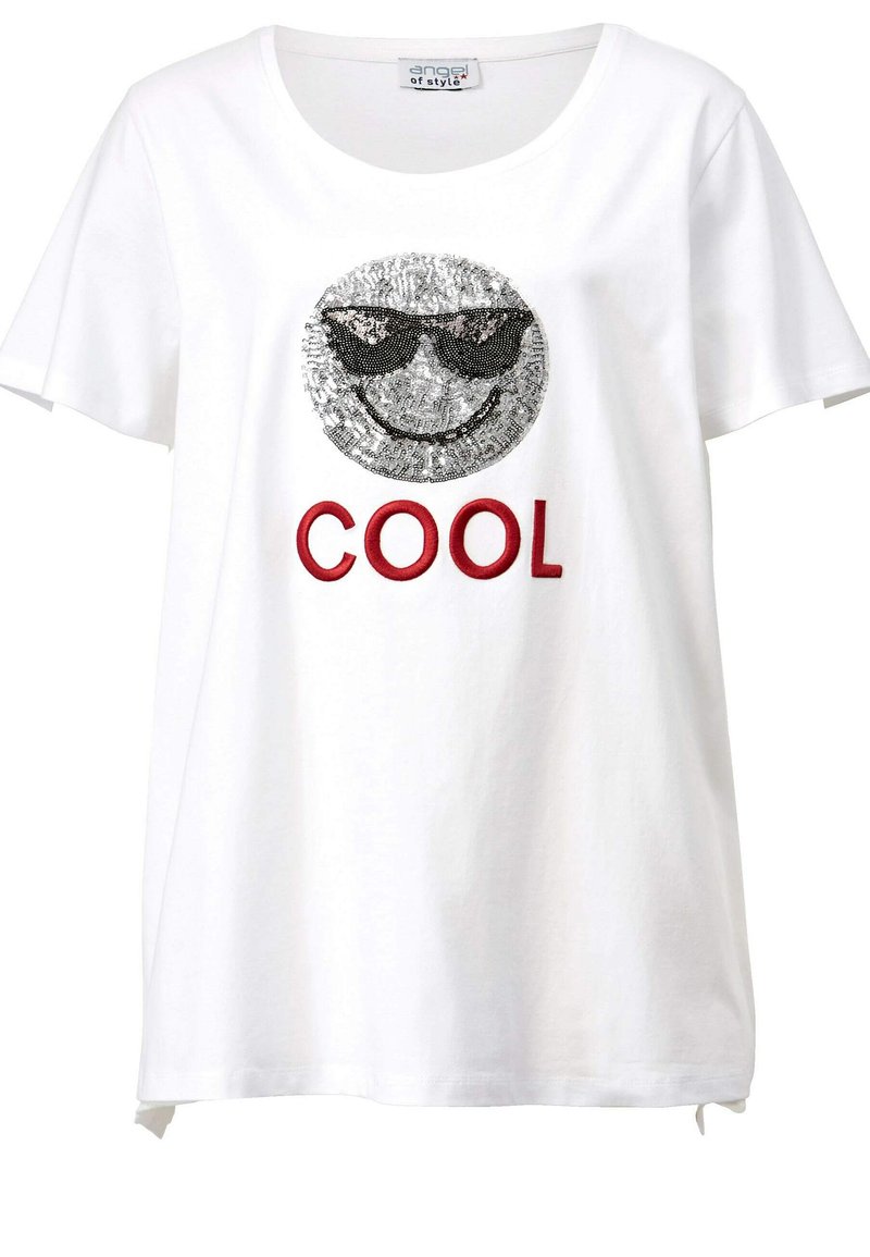 Damen T-Shirts | Angel of Style T-Shirt print weiß rot silberfarben/weiß - HS03441 Damen T-Shirts | Angel of Style T-Shirt print weiß rot silberfarben/weiß - HS03441