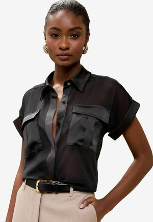 Lipsy REGULAR FIT - POCKET - Nööpidega pluus - black