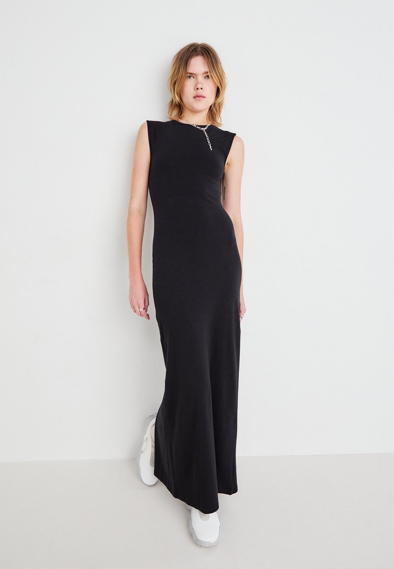 chinese dress ladies Weekday Chic Distressed Maxi In Black main image 0