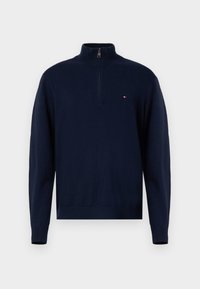 PIMA ZIP MOCK - Vesta - donker blau