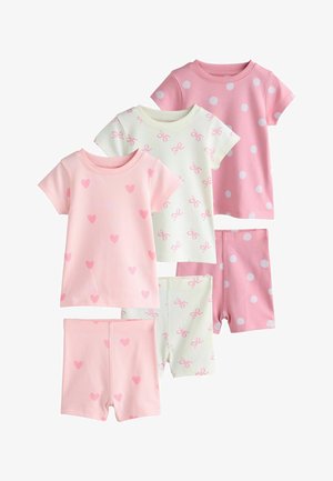 Next, REGULAR FIT - SHORT PYJAMAS 3 PACK . - Pigiama - pink bow and heart print