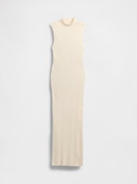 COLUMN MIDI DRESS - Pulóverruha - ivory frost
