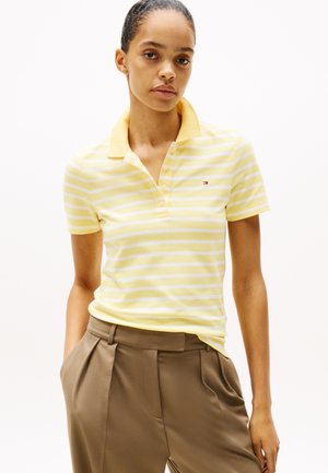 SLIM - Poloskjorter - citronella/ecru