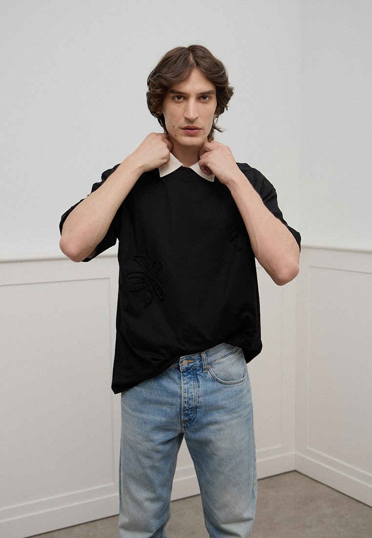 sandro T-shirt print zwart sandro T-shirt print zwart