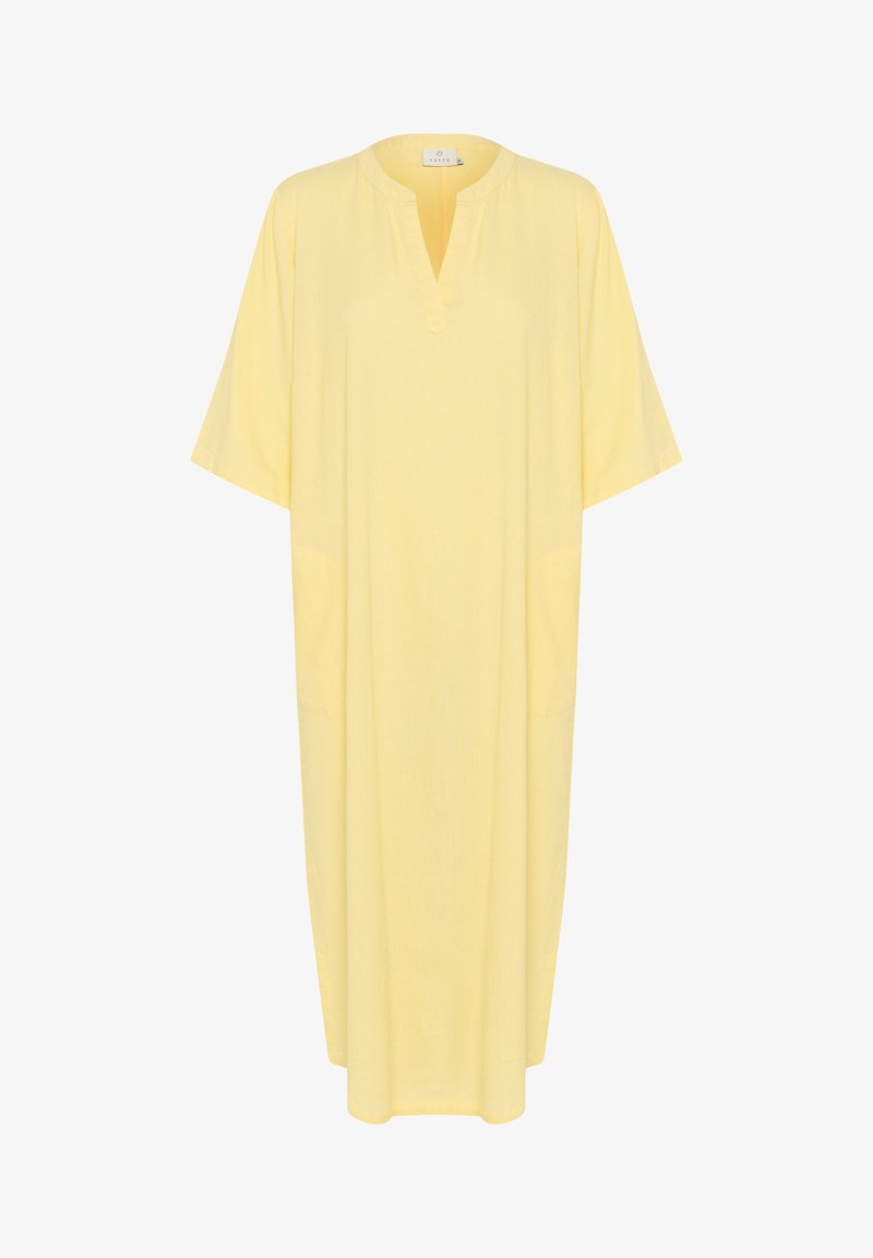 Straw Robe Kaffe KAMILIA KAFTAN - Robe de jour - straw/jaune clair - ZALANDO.FR