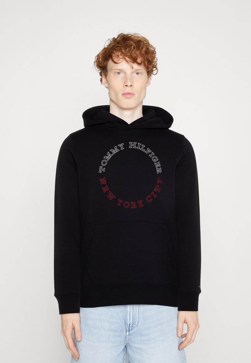 Tommy Hilfiger MONOTYPE ROUNDALL HOODY - Felpa - desert sky