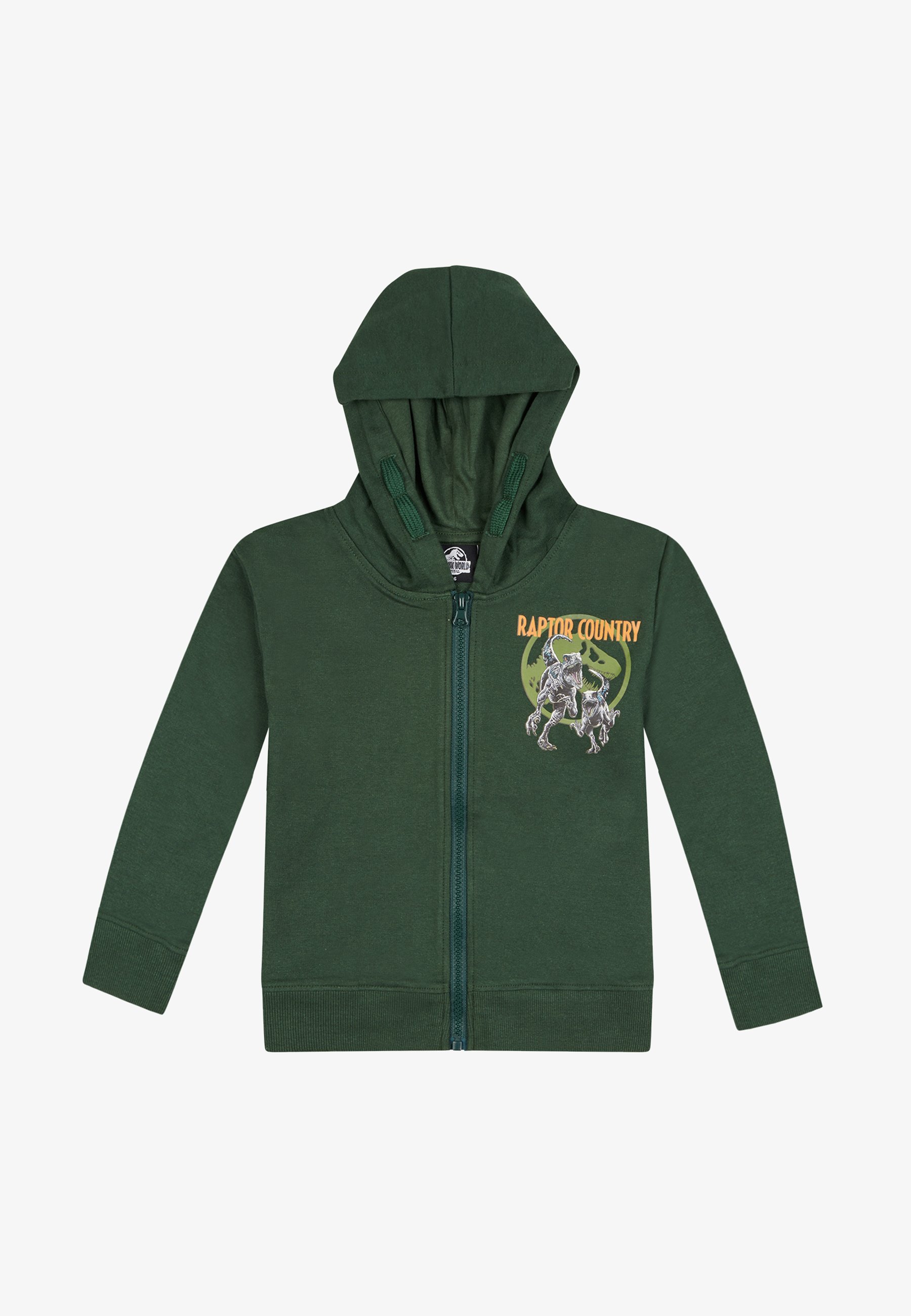 Jurassic World Zip-up sweatshirt dunkelgrün/dark green Zalando
