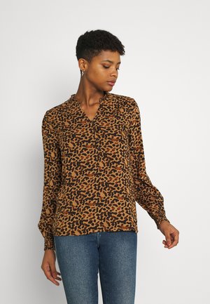 BYJOSA VNECK BLOUSE - Pusero - tobacco brown