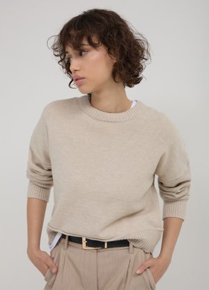 Calliope GIROCOLLO TAGLIO VIVO PBT  - Strickpullover - beige