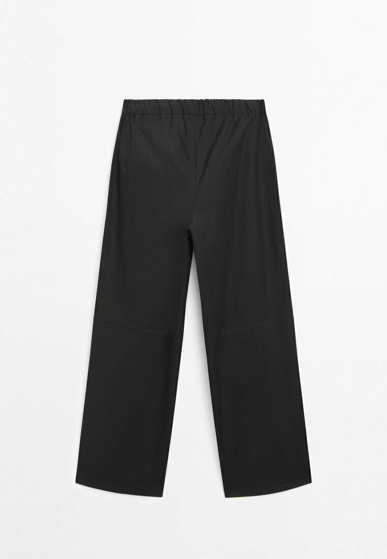 Massimo Dutti WITH ELASTICATED WAISTBAND - Trousers - black