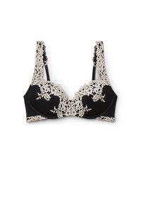 GIOIA PRETTY FLOWERS SUPER - Sujetador push-up - nero/ivory