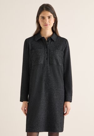 Cecil TWO-TONE STRUKTUR - Blusenkleid - schwarz