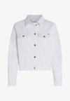 SLIM WHITE DENIM TRUCKER JACKET - Jakna iz džinsa - optic white