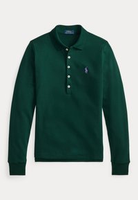 STRETCH POLO SHIRT - Longsleeve - moss agate