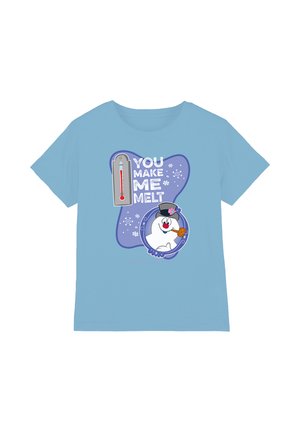 Cotton Soul, FROSTY THE SNOWMAN/MELT UNISEX - Print T-shirt - light blue