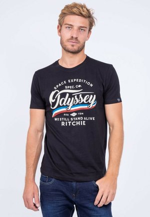 COL ROND PUR JOUFAX - T-shirt imprimé - noir