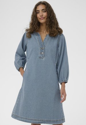 3/4 SLEEVE - Denimkjoler - blue white stripe