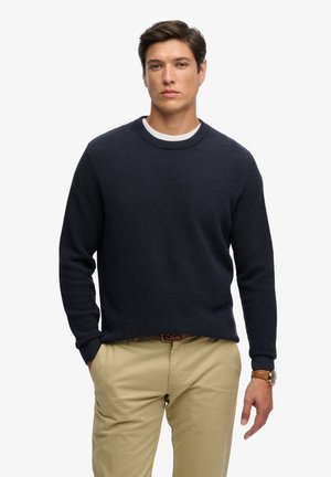Superdry & Co TEXTURED CREW - Maglione - eclipse navy heather