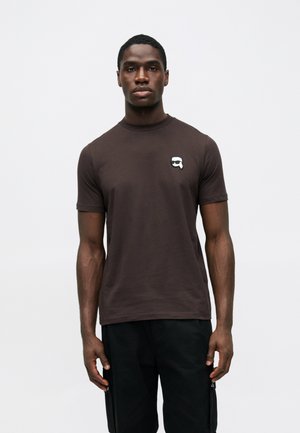 CREW NECK - T-shirt - bas - dark brown
