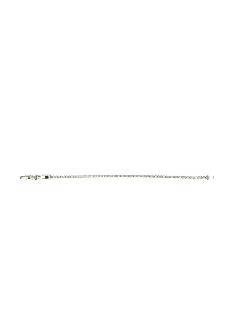 Bracciale in argento con maglie intrecciate, superficie liscia e chiusura sicura. Design minimalista senza ulteriori decorazioni.