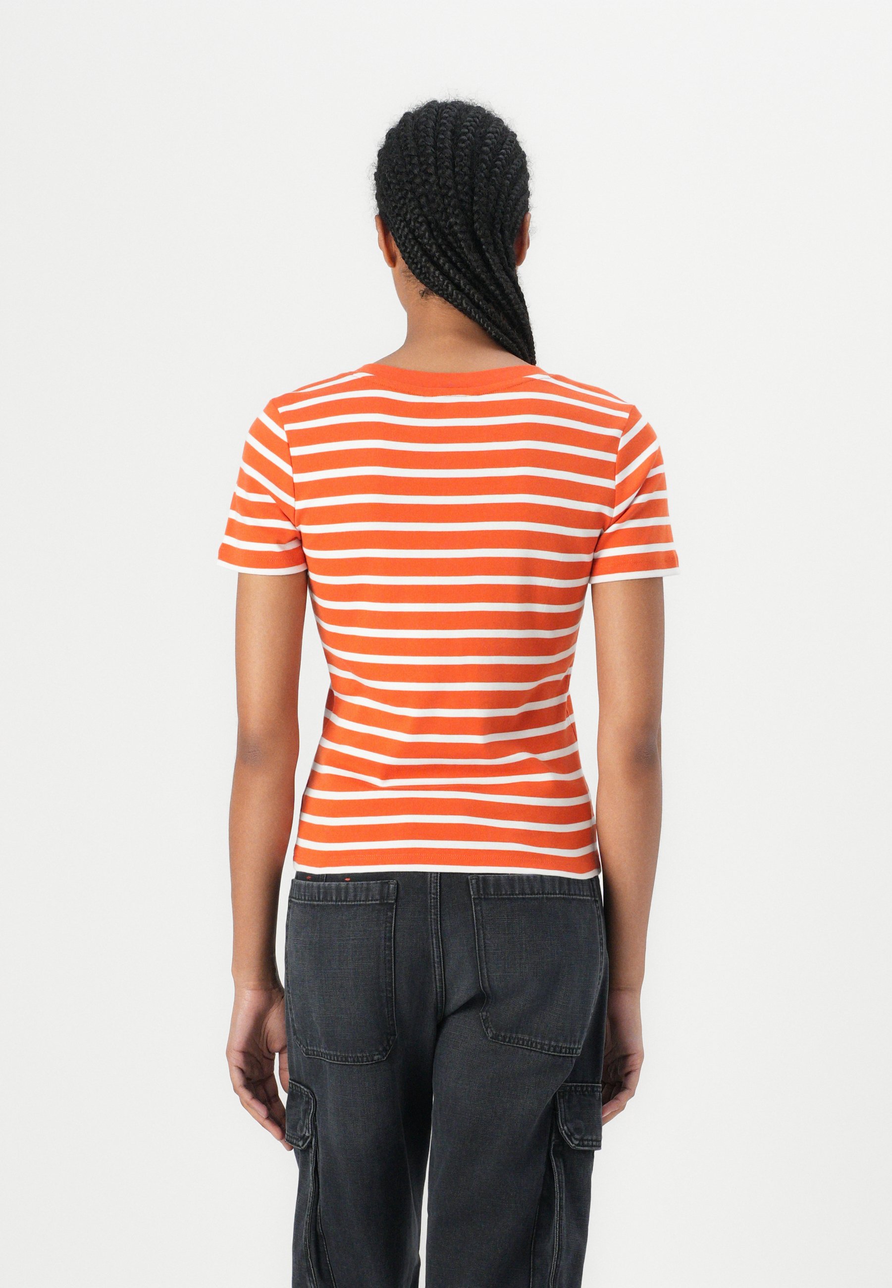売れ筋商品|||トミー ヒルフィガー Tシャツ レディース トップス SLIM CODY  - Print T-shirt - classic breton orange/ecru Cody Slim Crew Neck T-Shirt | T-Shirts | Tommy Hilfiger