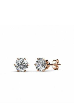 SOLITAIRE S - Oorbellen - couleur or rose / cristal