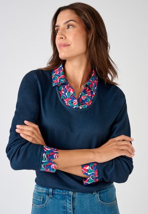 EFFET 2 EN 1 - Maglietta a manica lunga - marine