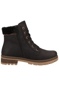 Rieker Боти с връзки до глезена - black/chestnut