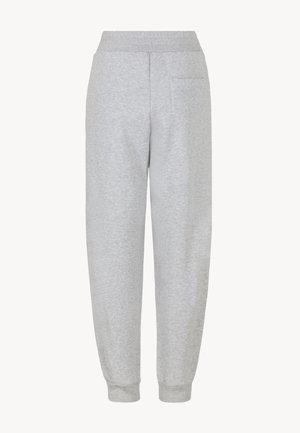 Szare, elastyczne spodnie dresowe z tapered fit, z kieszeniami po bokach i z tyłu, wykonane z miękkiej mieszanki bawełny.