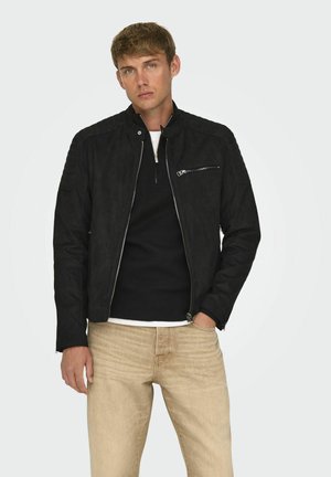 ONSGUS RACER  OTW - Kunstlederjacke - black