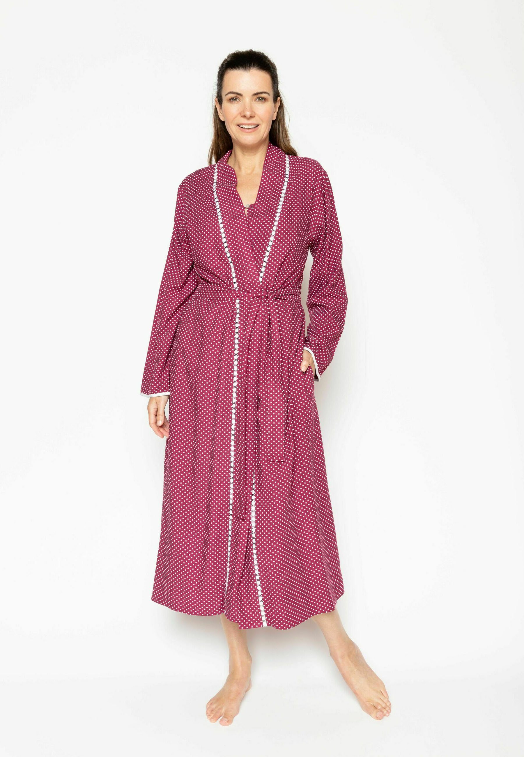 Intimo notte e Loungewear PXp8E Nora Rose KATHERINE SPOT - Accappatoio - magenta/viola Intimo notte e Loungewear PXp8E Nora Rose KATHERINE SPOT - Accappatoio - magenta/viola
