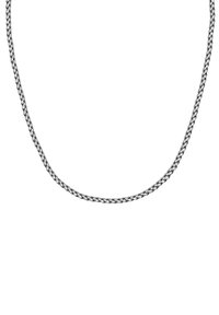 Collana in argento con anelli intrecciati, caratterizzata da una finitura liscia e lucida e un design classico. Ideale sia per occasioni casual che formali.