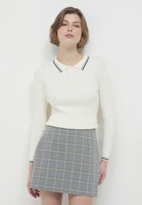 Calliope A QUADRI - Gonna a campana - var grigio melange