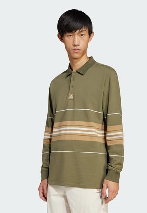 STRIPED - T-shirt à manches longues - olive strata