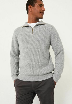 REGULAR FIT - HALF NECK - Strickpullover - grey