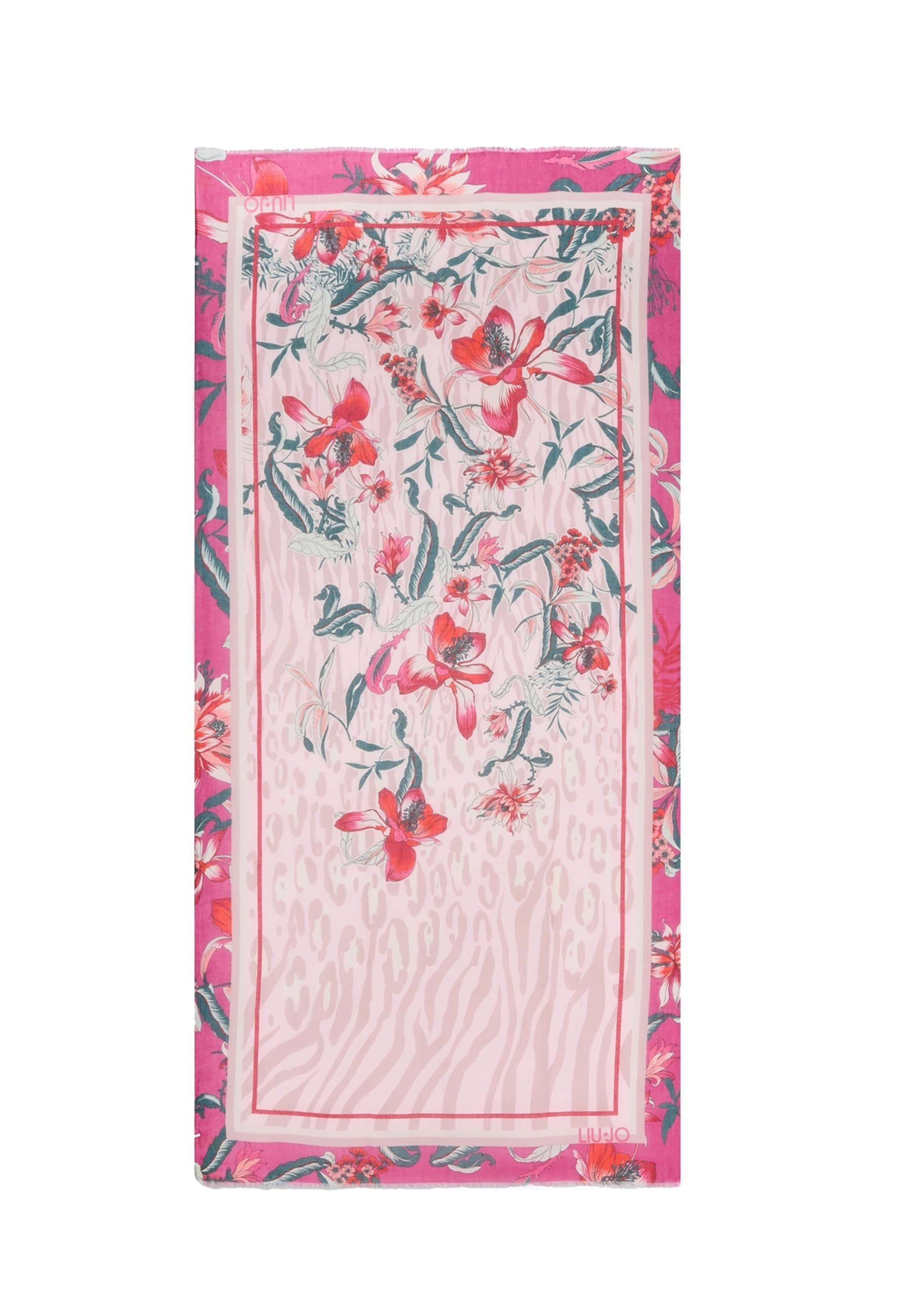 Liu Jo Jeans Stola Rosa Con Fantasia A Scacchi – 70x180 Cm, 100% Poliestere